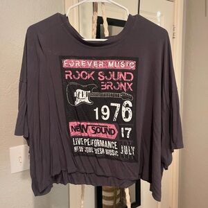 Cropped Band T Shirt